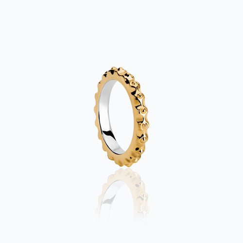 XOCOLATE NONPAREILS VERMEIL RING