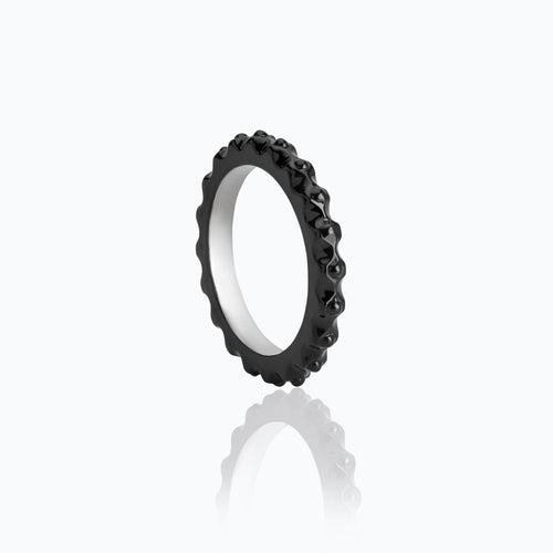 XOCOLATE NONPAREILS RUTHENIUM RING