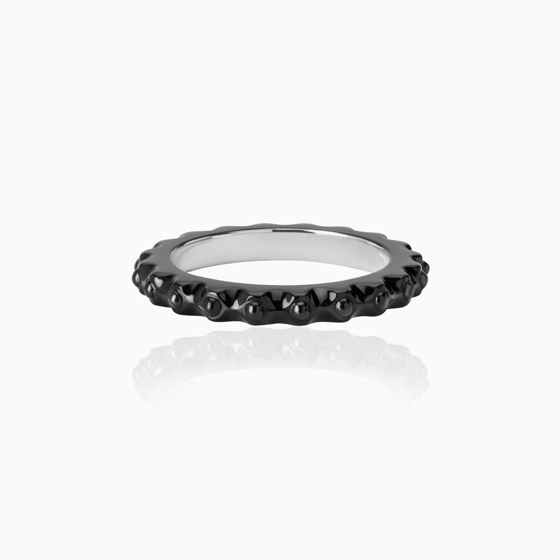 XOCOLATE NONPAREILS RUTHENIUM RING