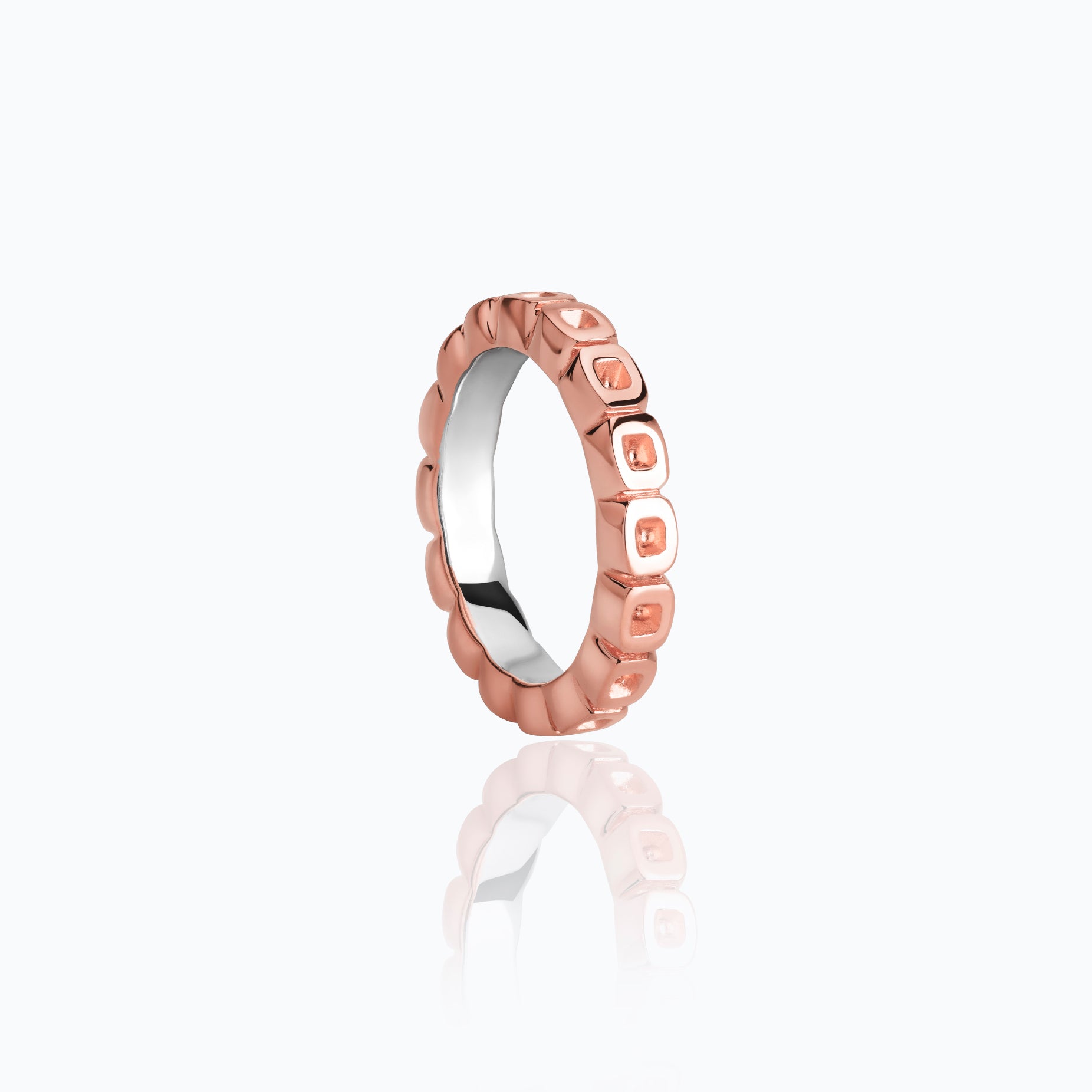 XOCOLATE TABLET ROSE VERMEIL RING