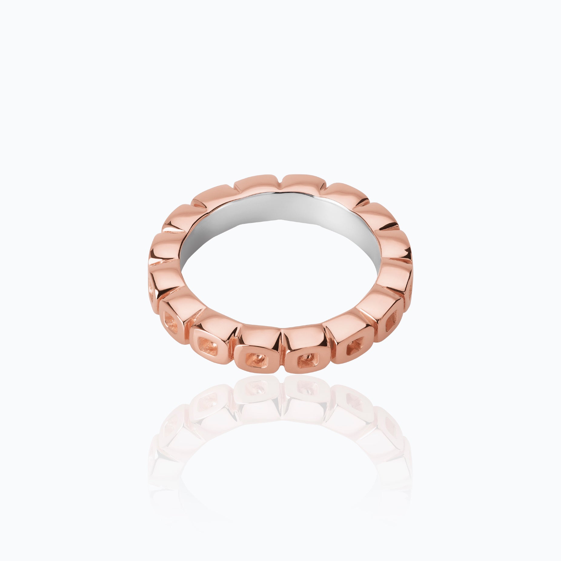 XOCOLATE TABLET ROSE VERMEIL RING