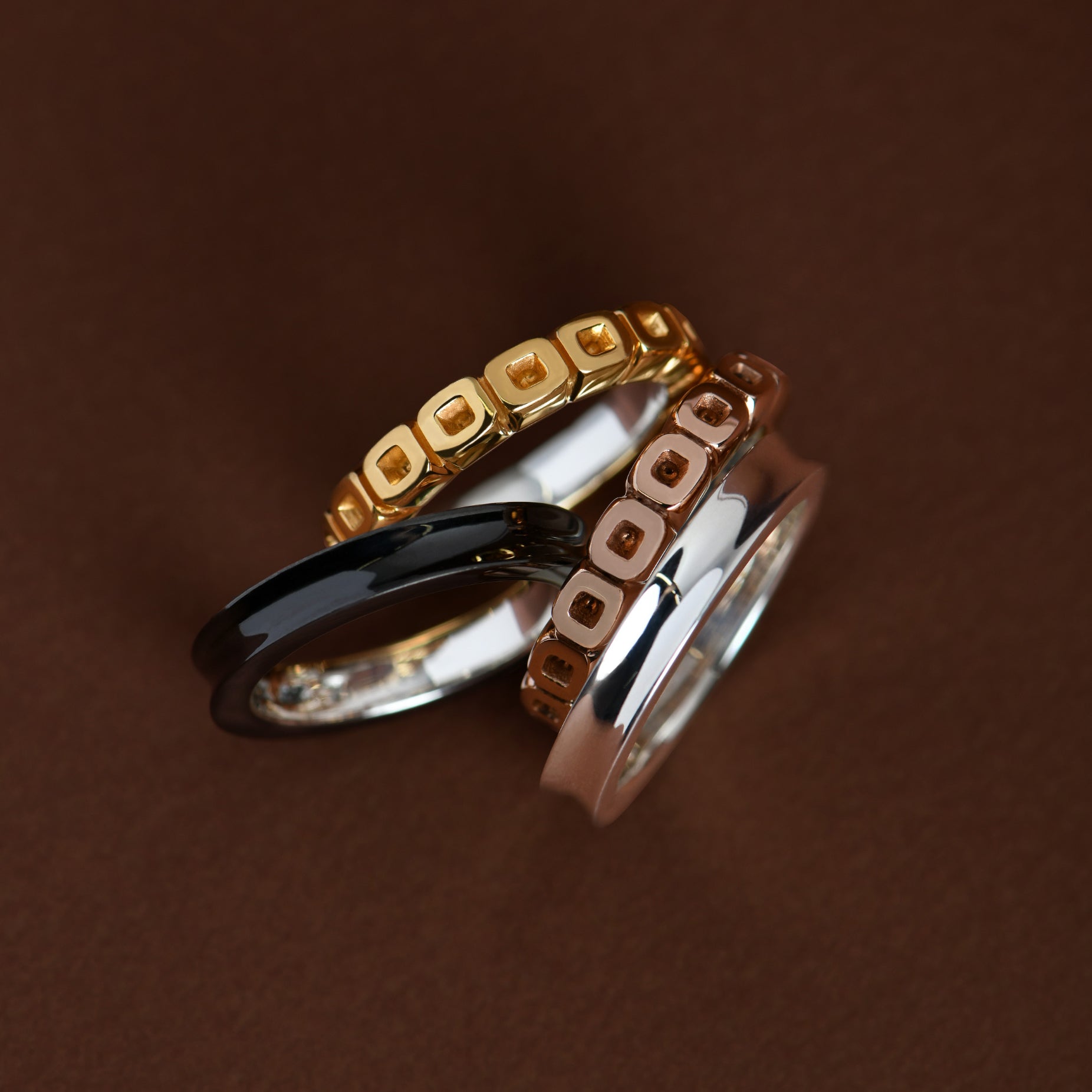 XOCOLATE TABLET ROSE VERMEIL RING