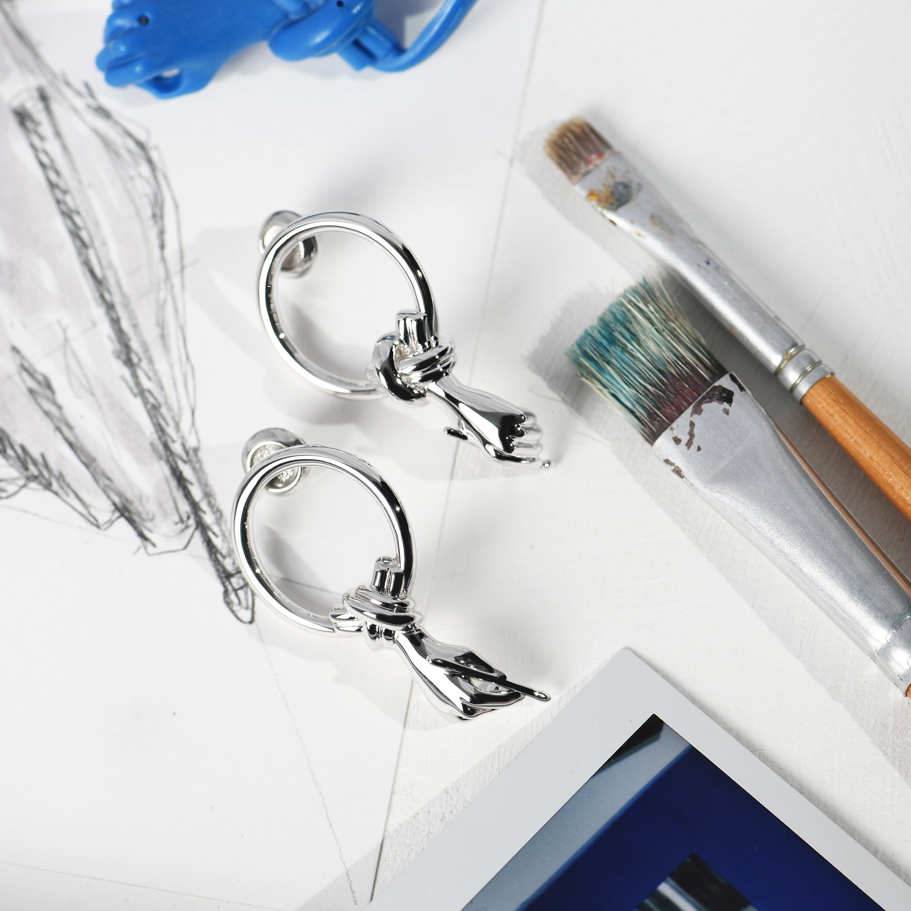 THE ARTIST'S HAND EARRINGS