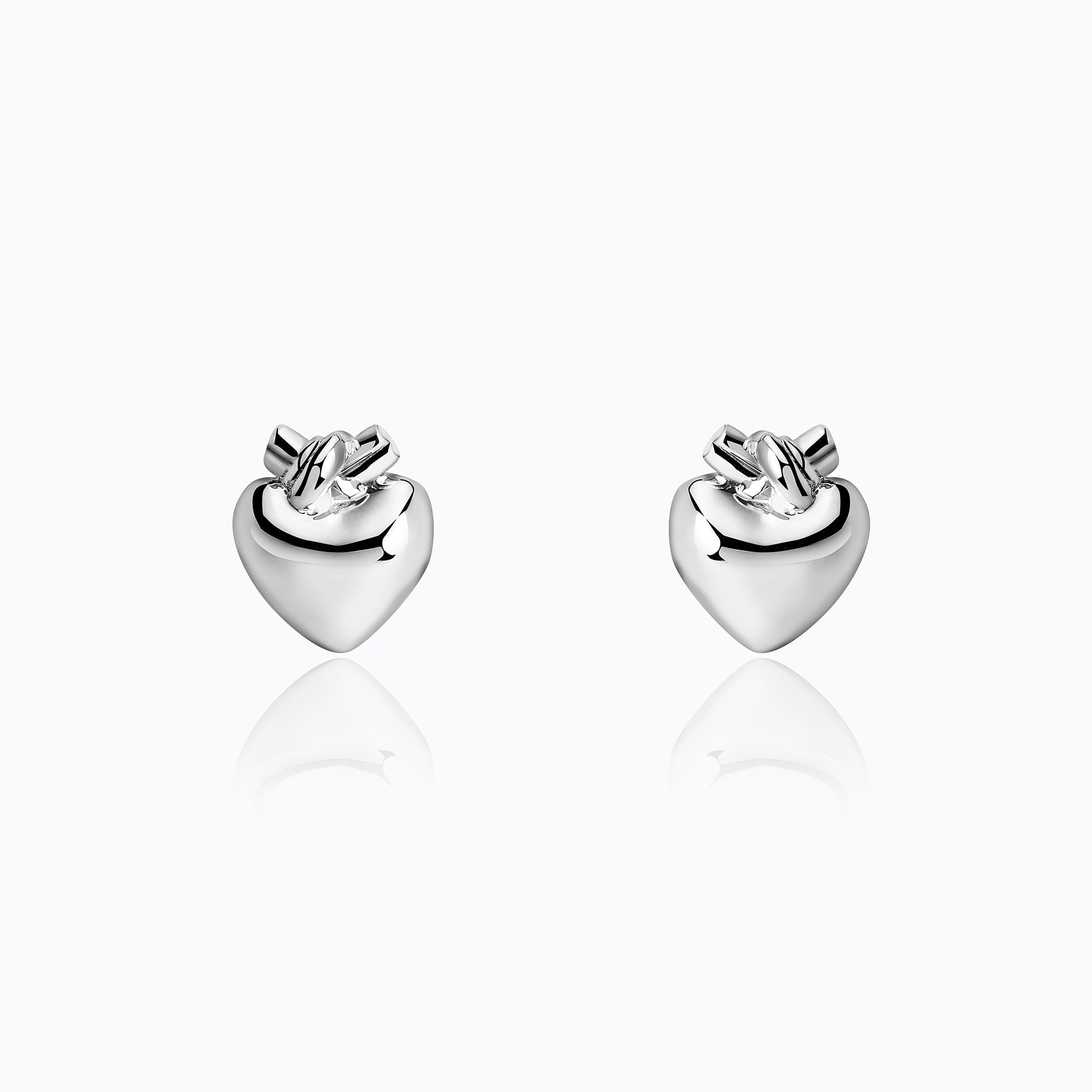 TIED HEART EARRINGS