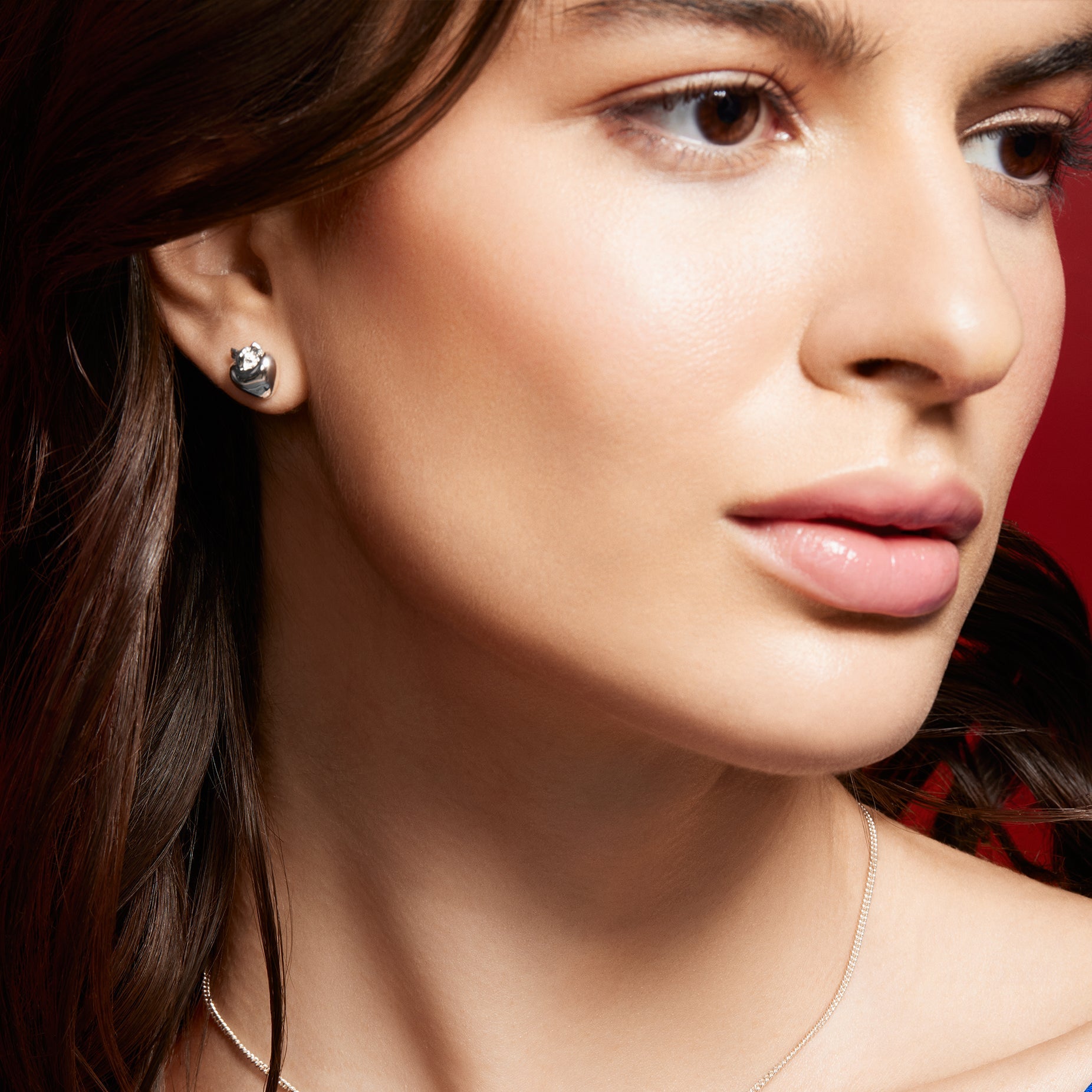 TIED HEART EARRINGS