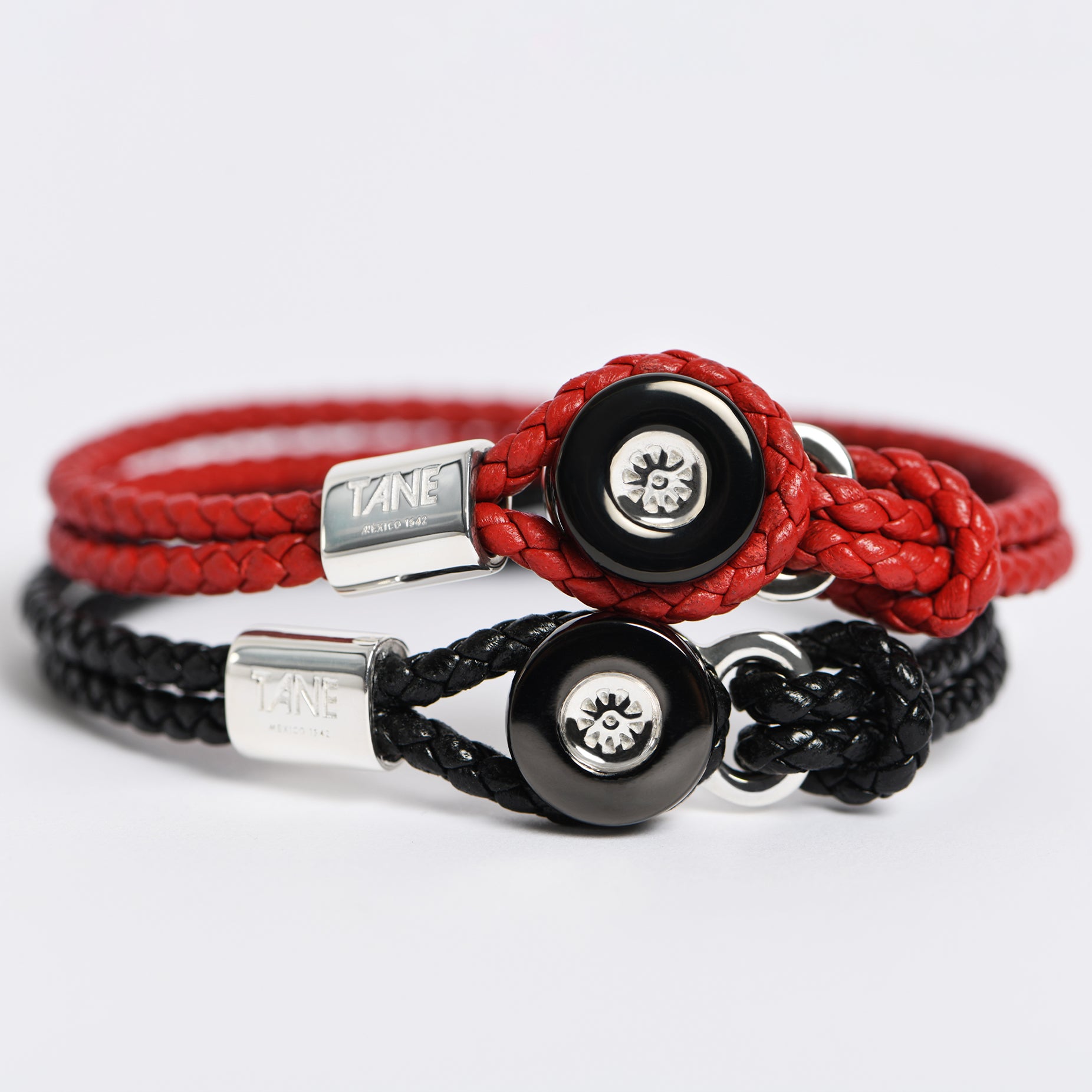 TANE RACING RED RIM RUTHENIUM BRACELET