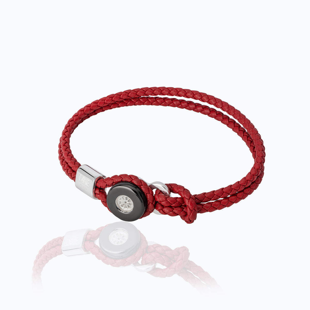 TANE RACING RED RIM RUTHENIUM LARGE BRACELET – TANE USA