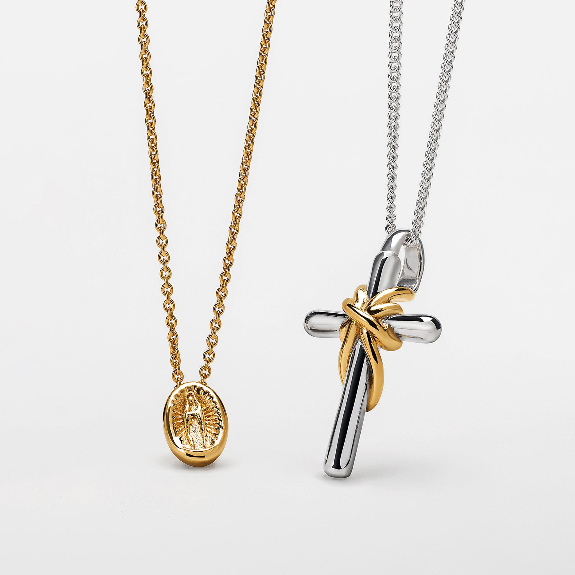 TIED CROSS PENDANT