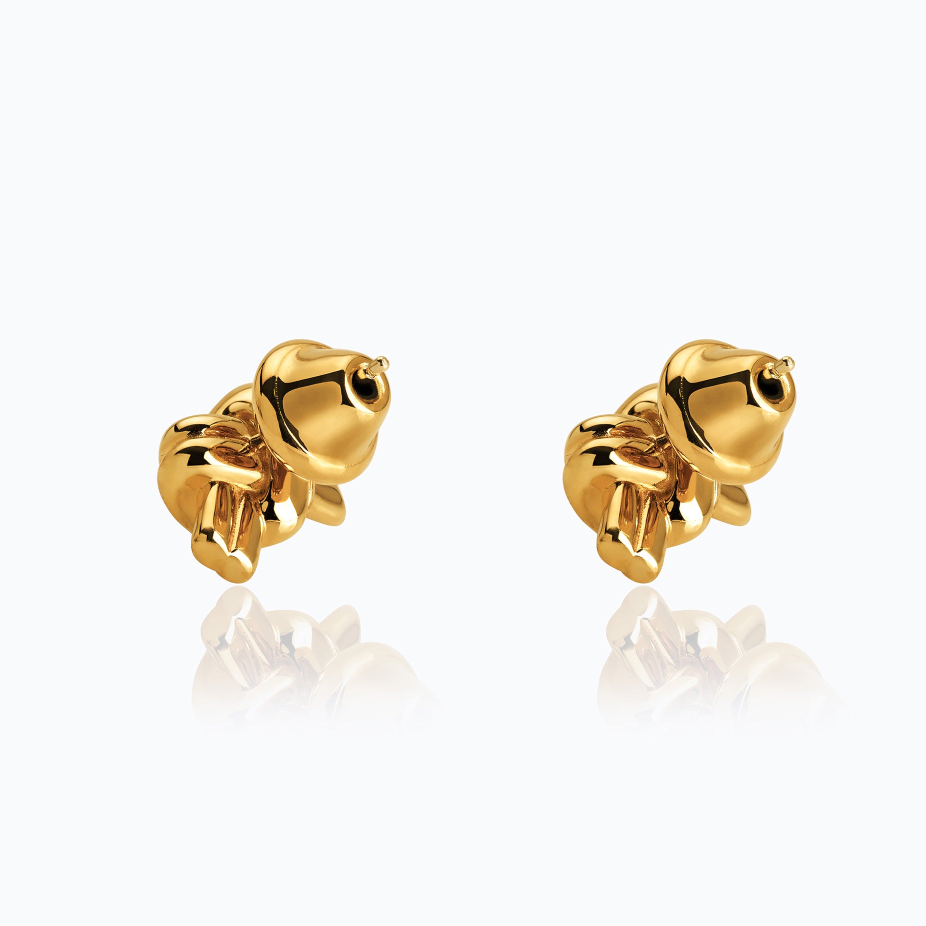 TIED GOLD EARRINGS