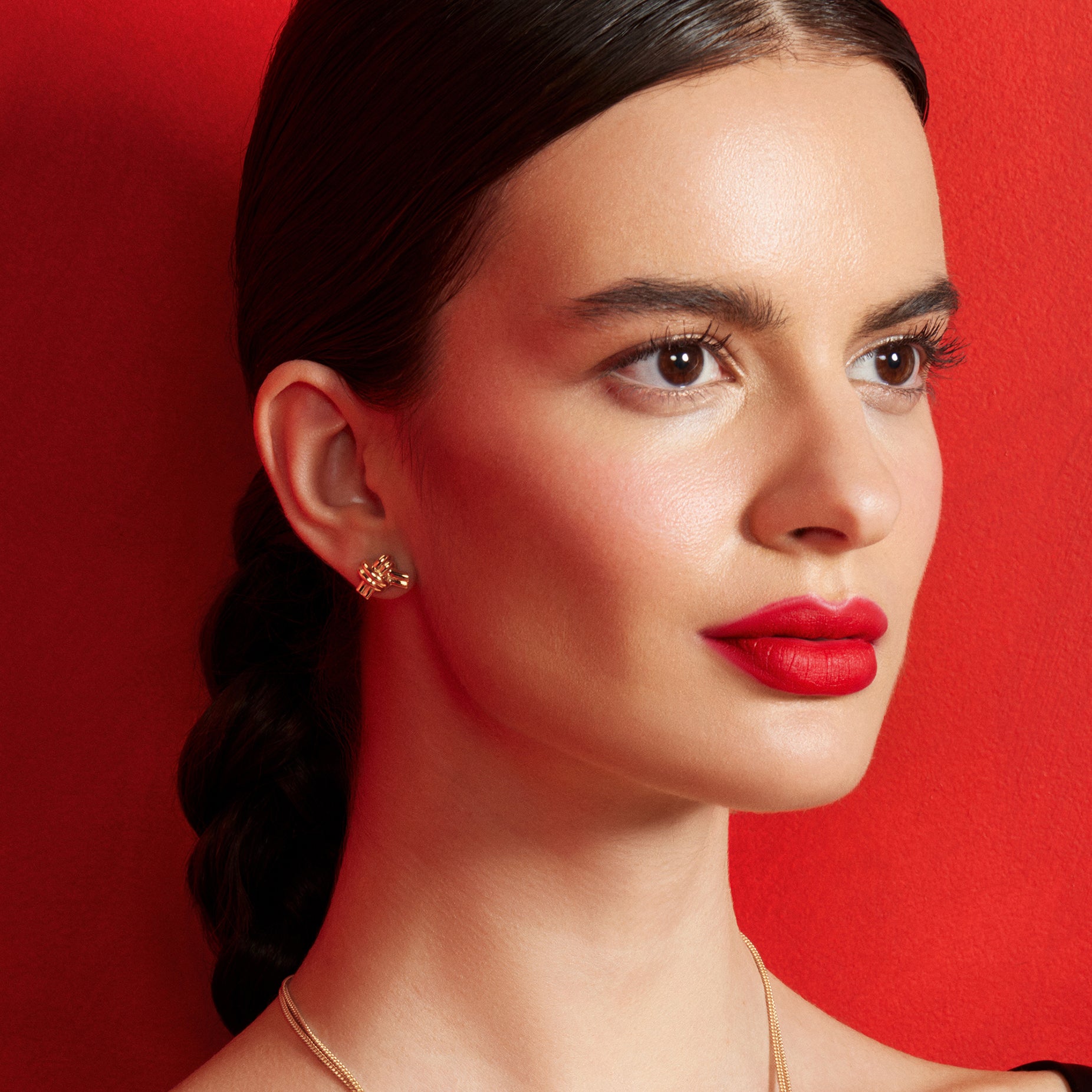 TIED GOLD EARRINGS