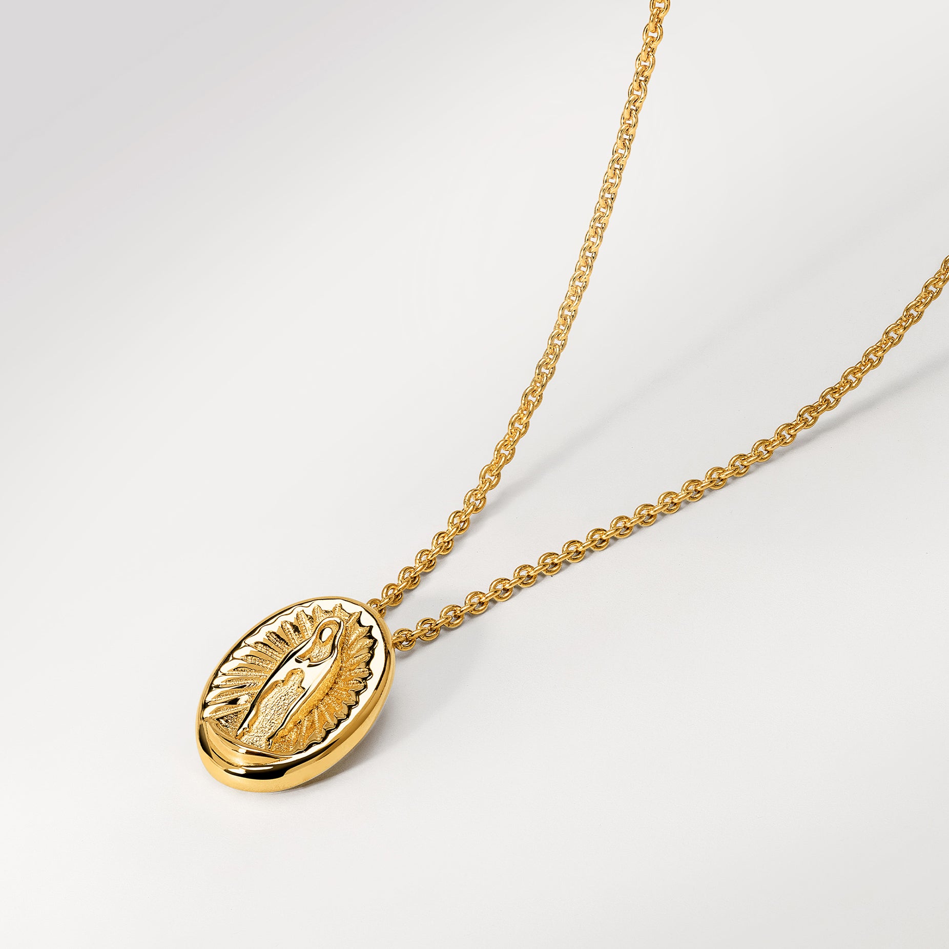 HALO VIRGIN GOLD PENDANT 12mm