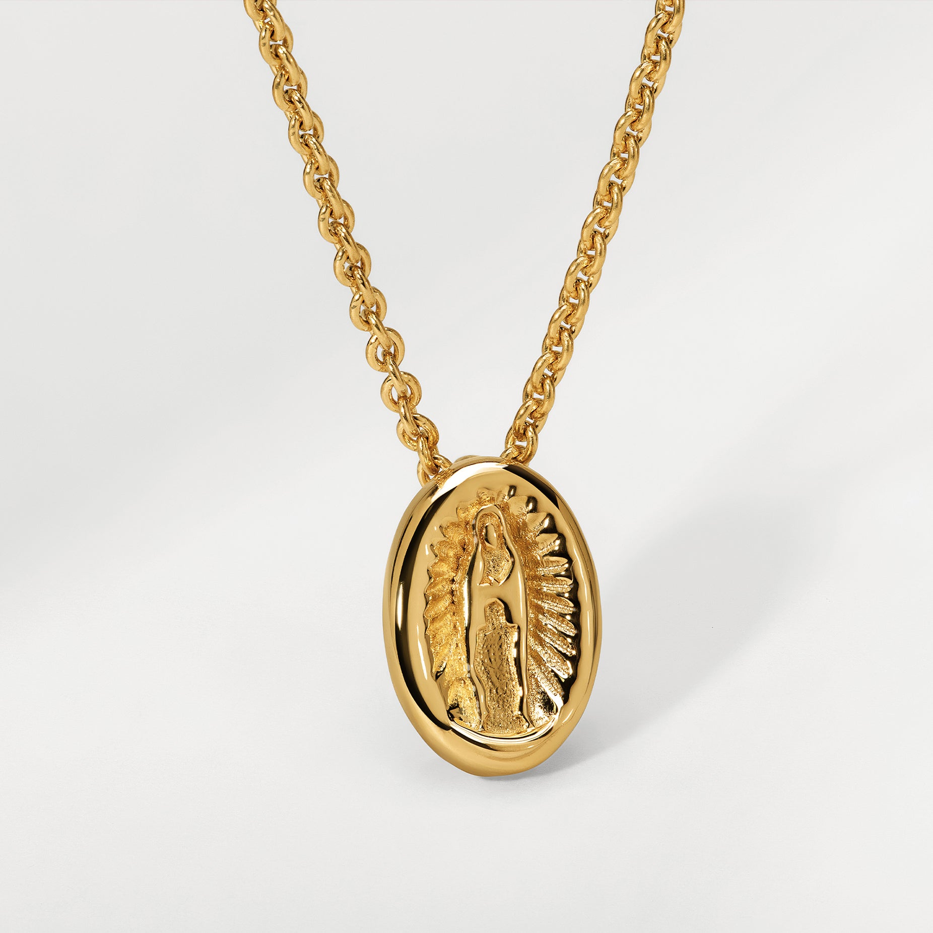 HALO VIRGIN GOLD PENDANT 16mm