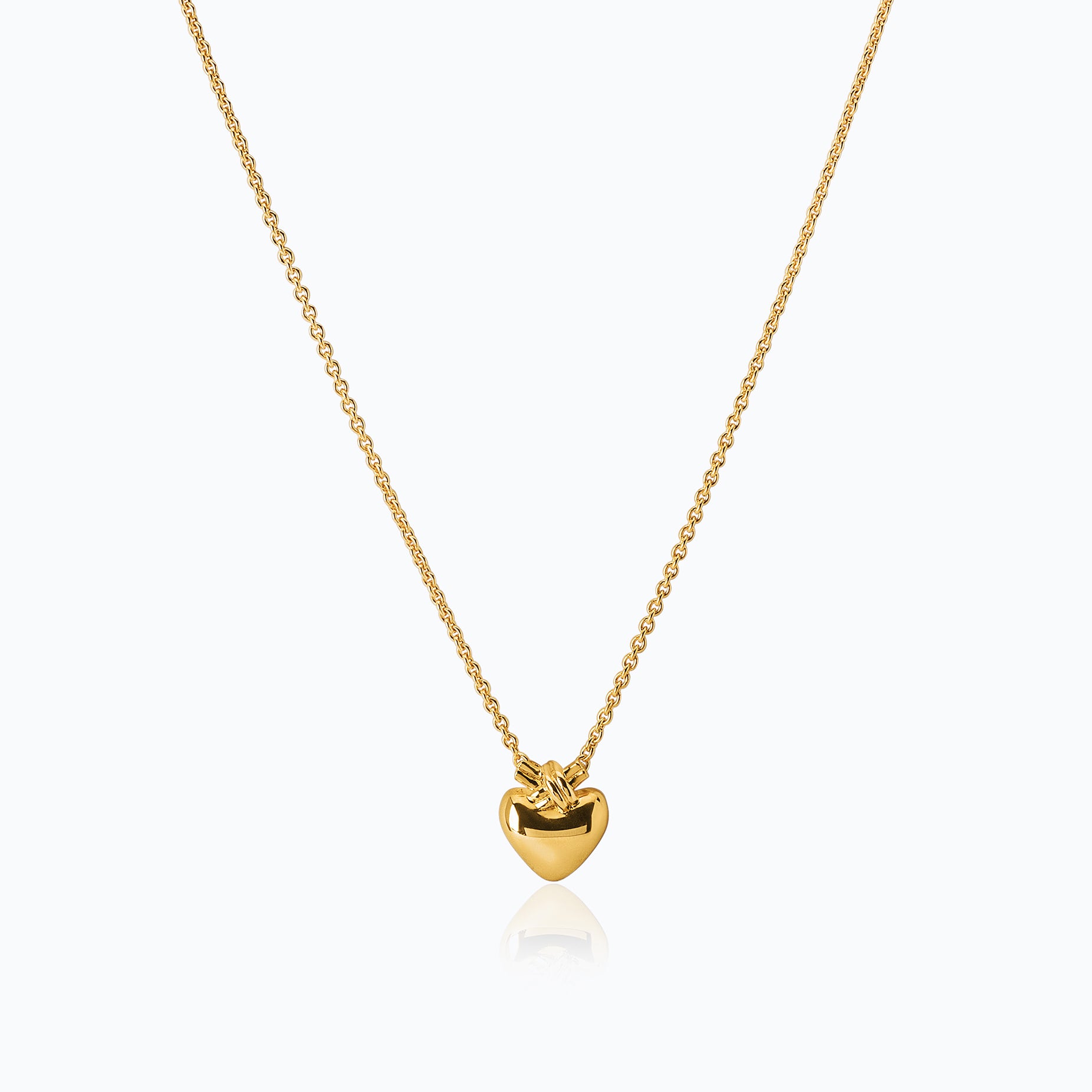 TIED HEART GOLD PENDANT