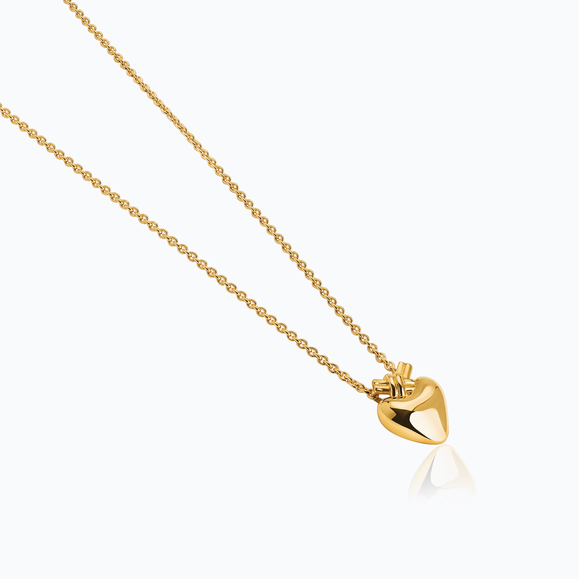 TIED HEART GOLD PENDANT