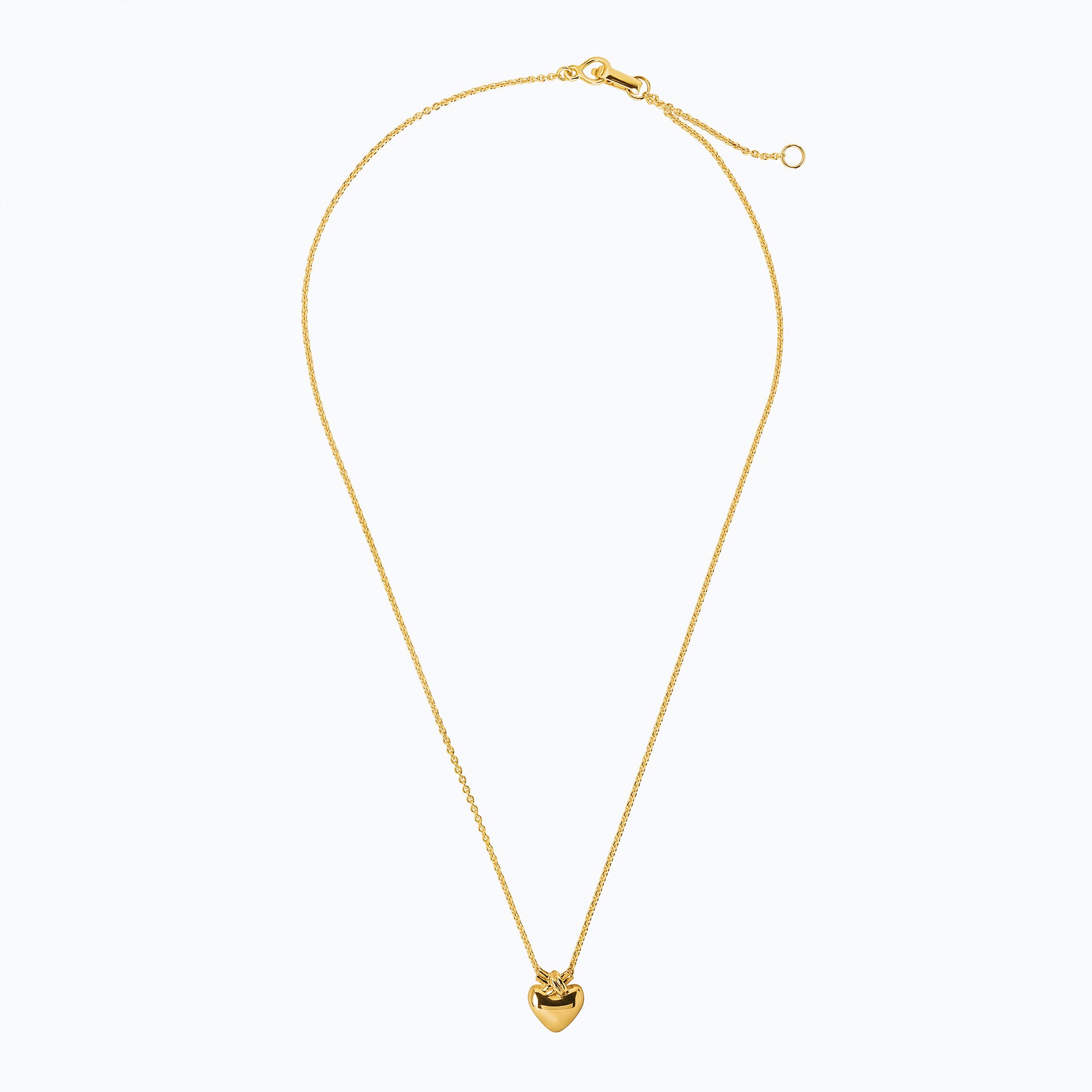TIED HEART GOLD PENDANT