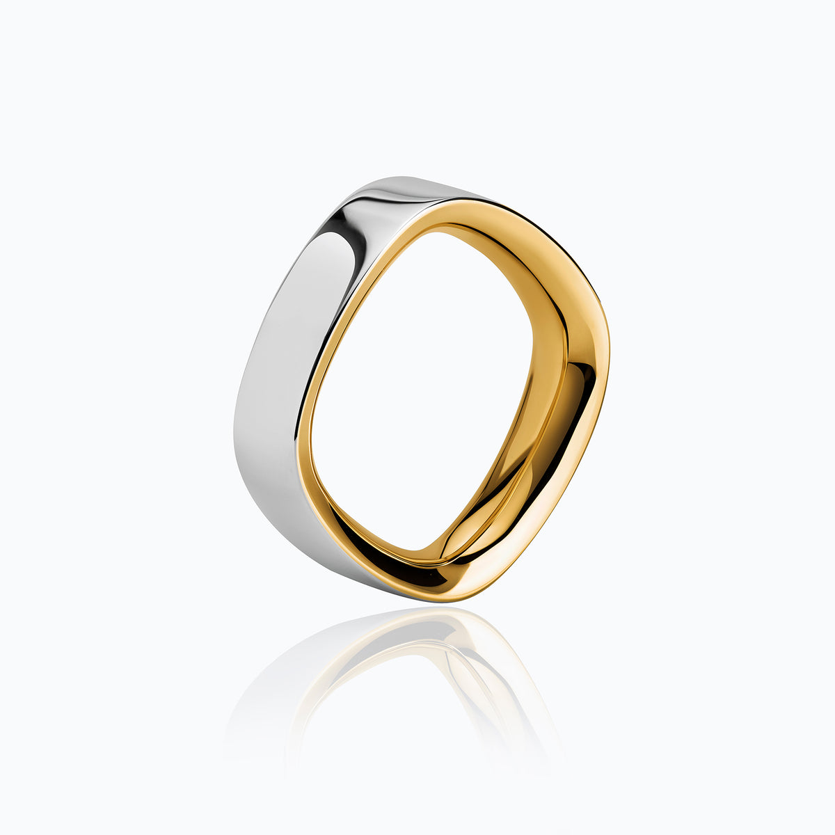 S.Oliver Anello Componibile Donna In Argento 925 | Bicolore Oro Rosa E Rodio, Con Zirconi, Larghezza 3 Mm, Eleganza Minimal