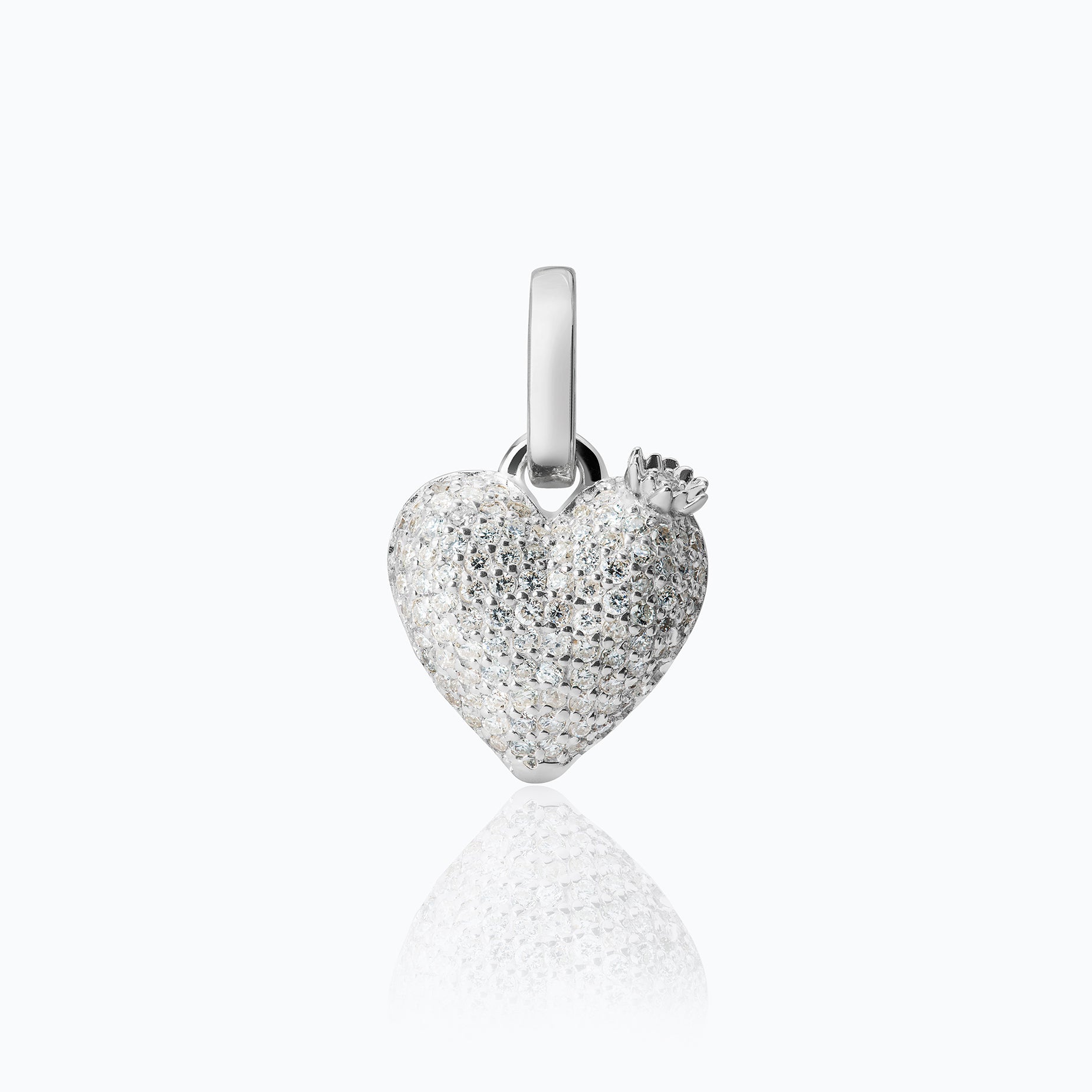 NOPAL HEART DIAMANTES CHARM