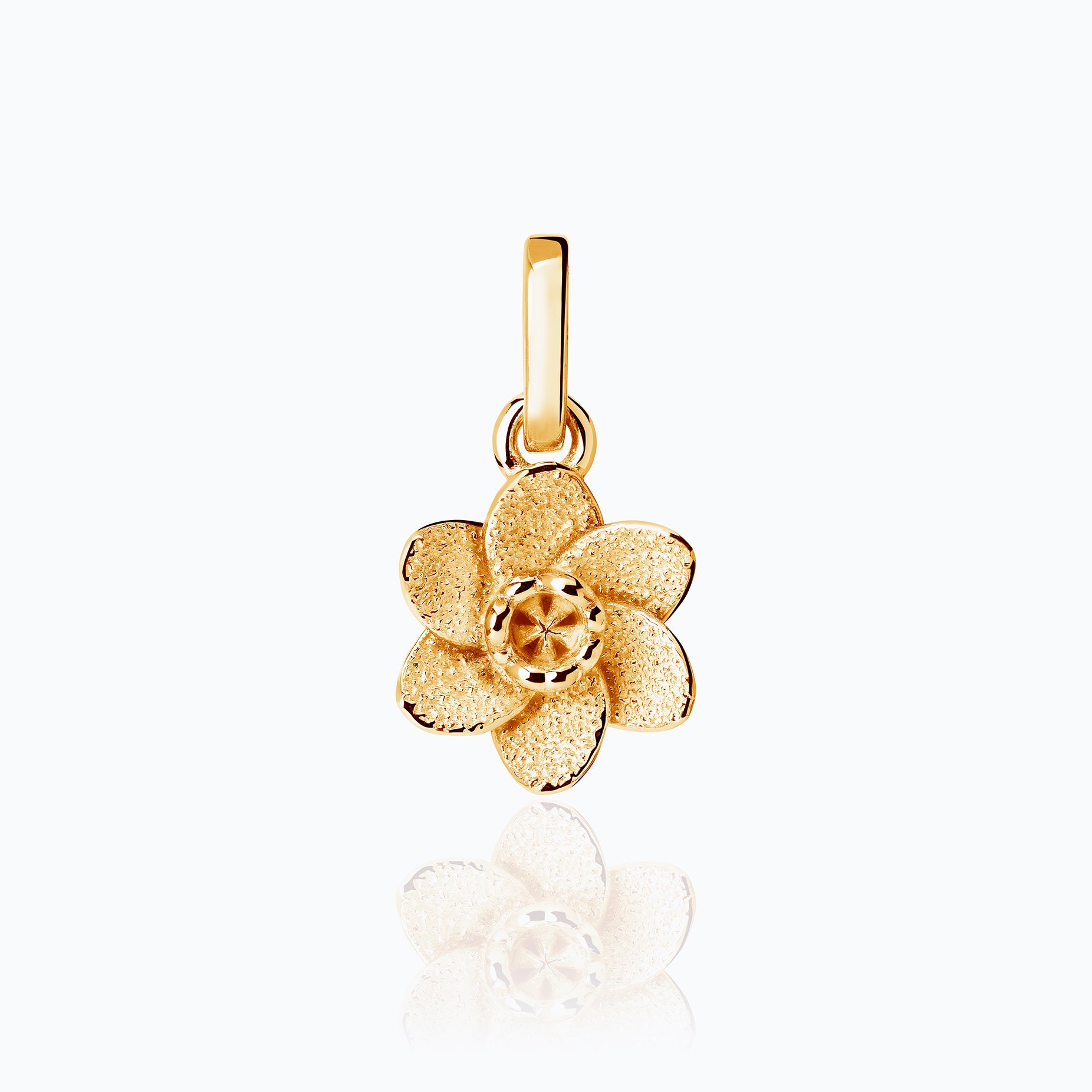 I PAINT FLOWERS GOLD CHARM