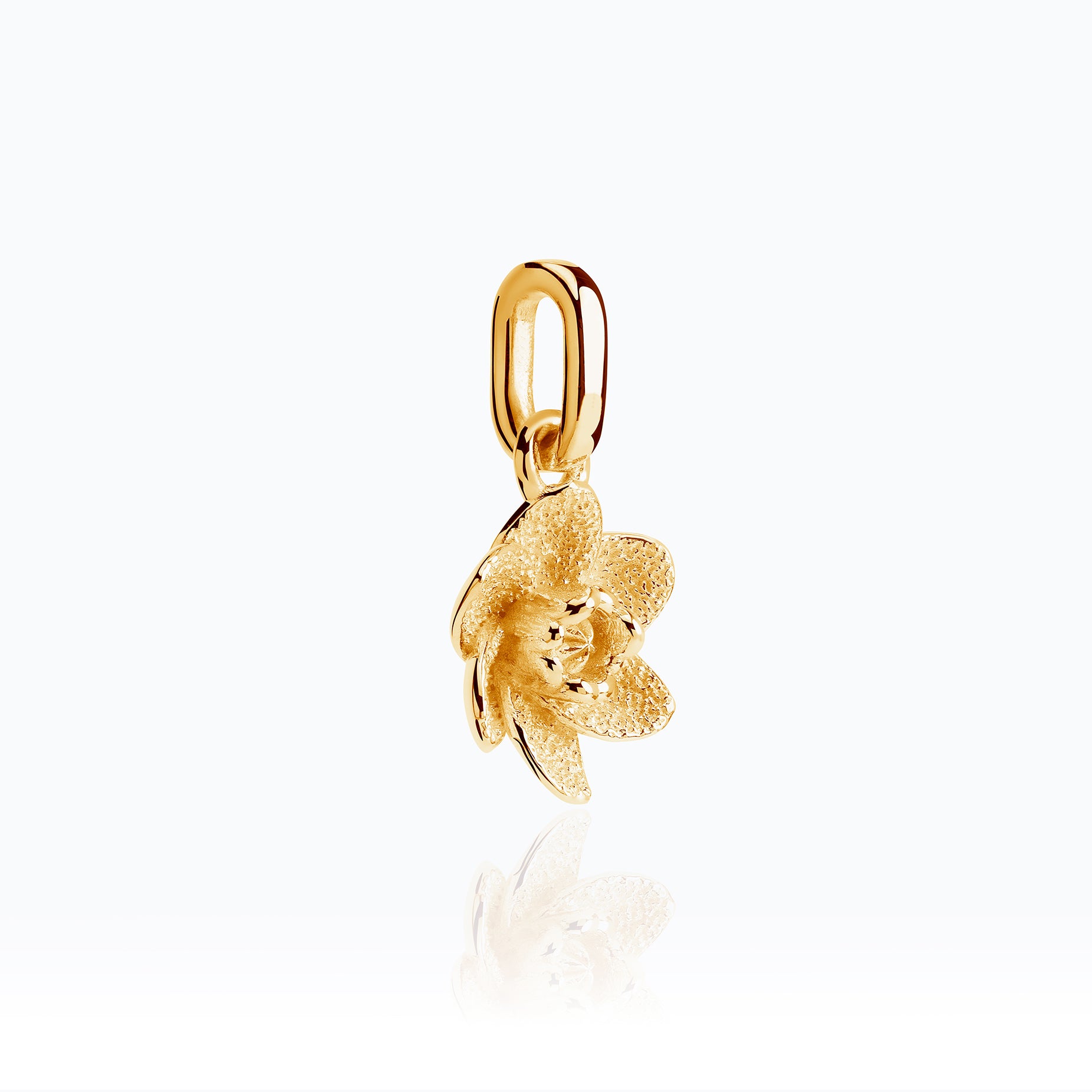 I PAINT FLOWERS GOLD CHARM