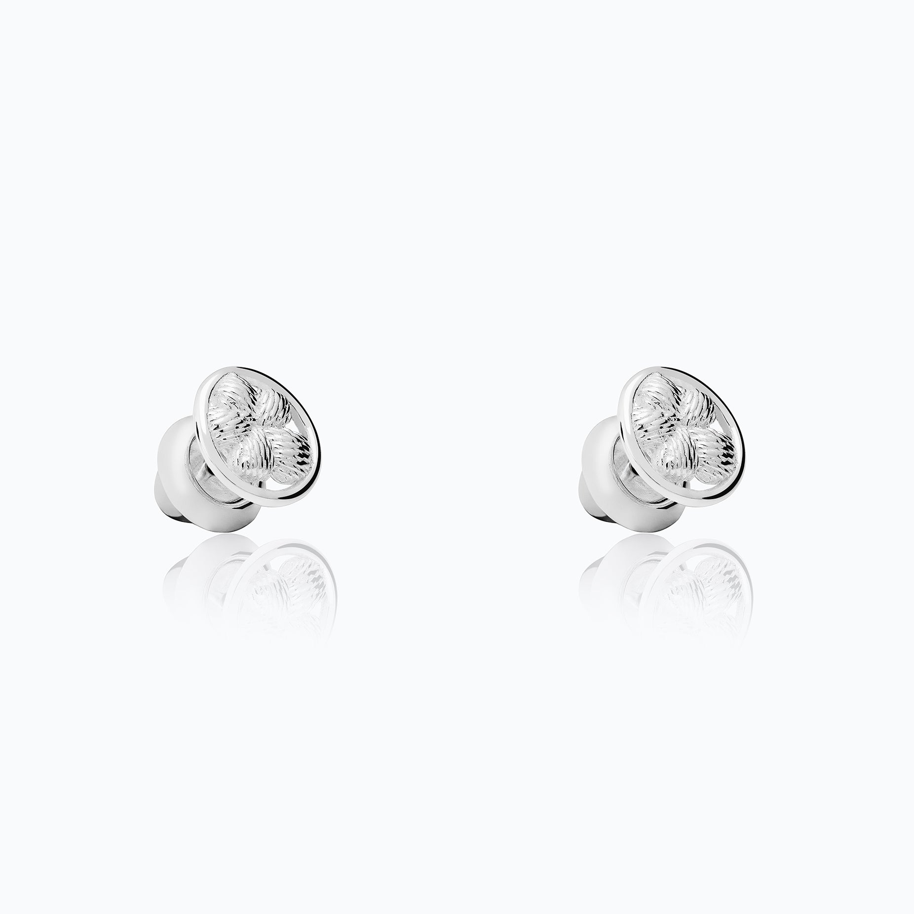 BORDADOS FLOWER BUTTON EARRINGS