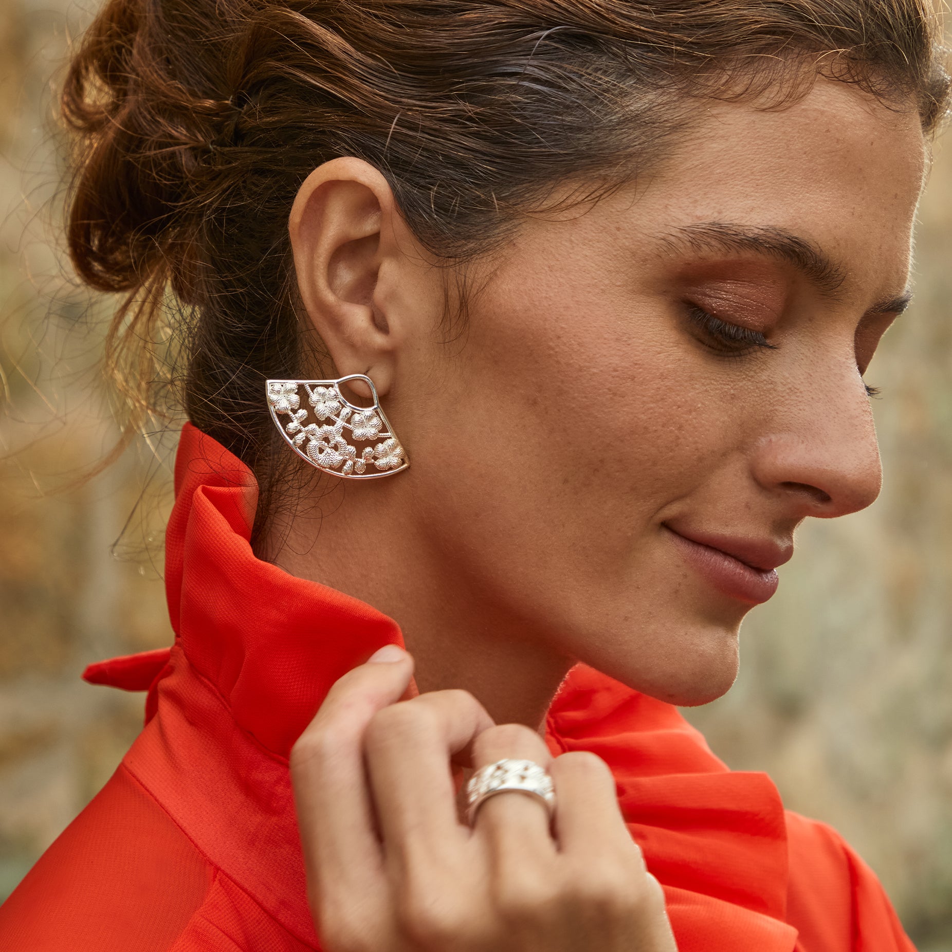 BORDADOS FAN EARRINGS