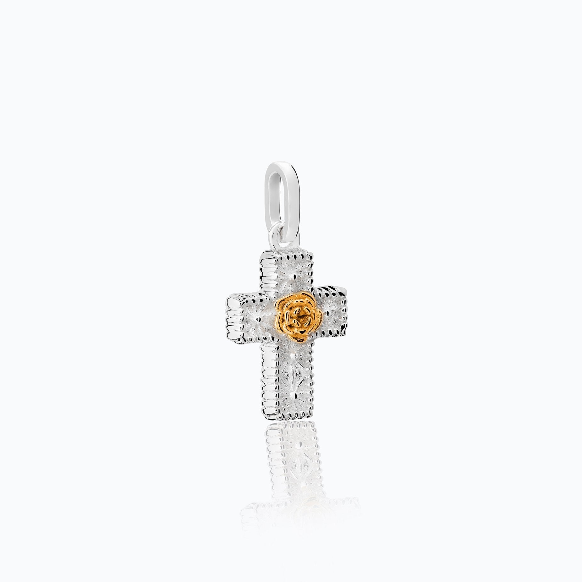FLOWER CROSS CHARM