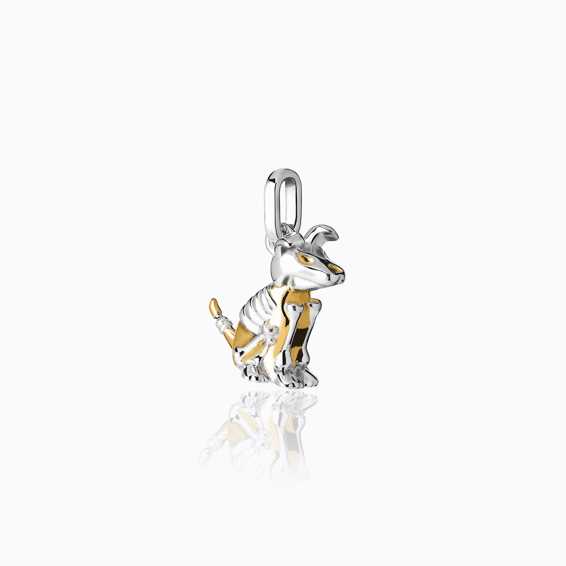 SKELETON DOG VERMEIL CHARM