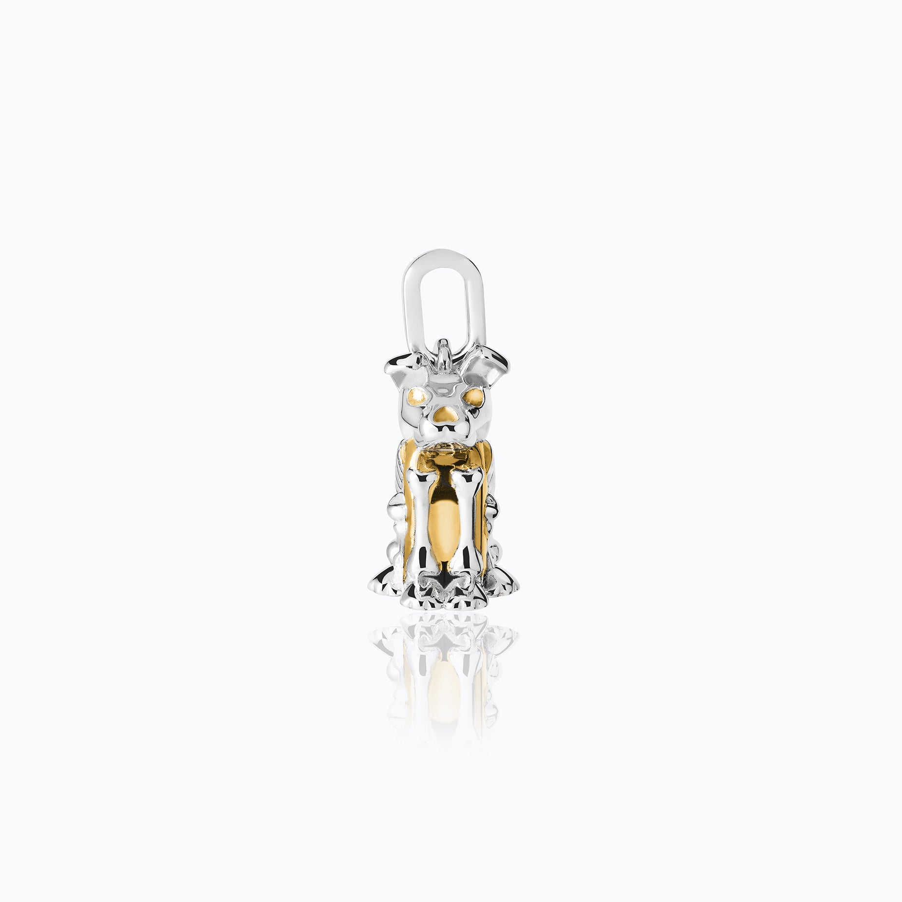 SKELETON DOG VERMEIL CHARM