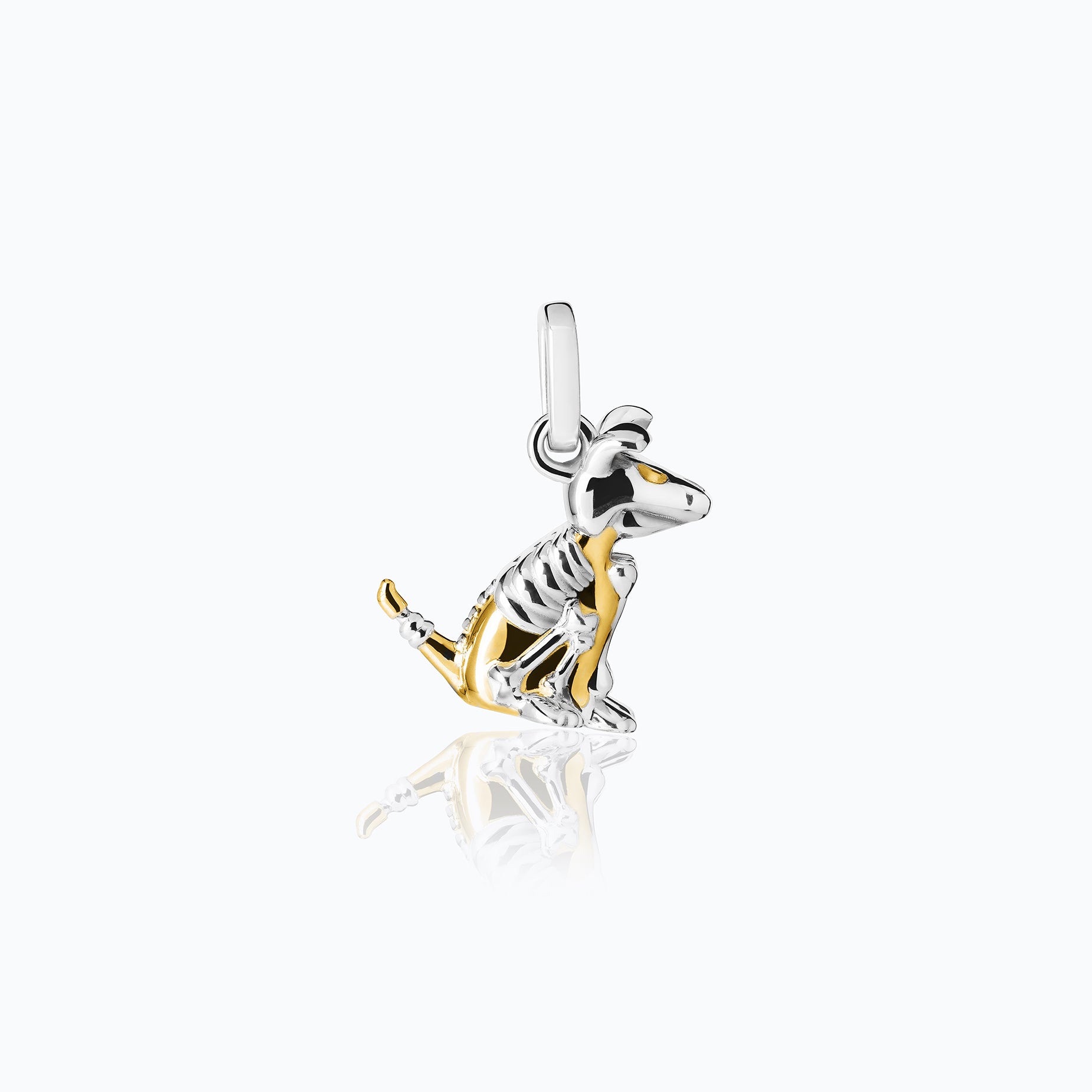 SKELETON DOG VERMEIL CHARM
