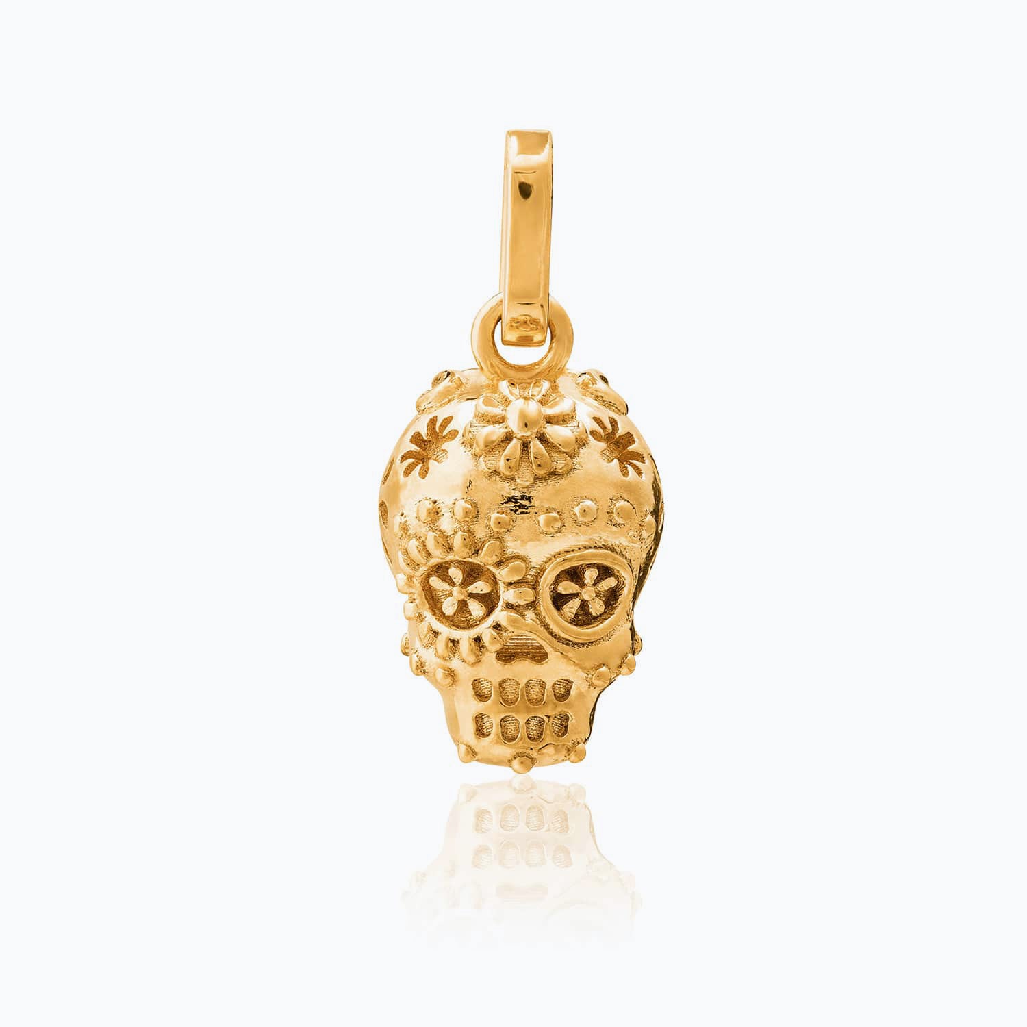 SUGAR SKULL GOLD CHARM
