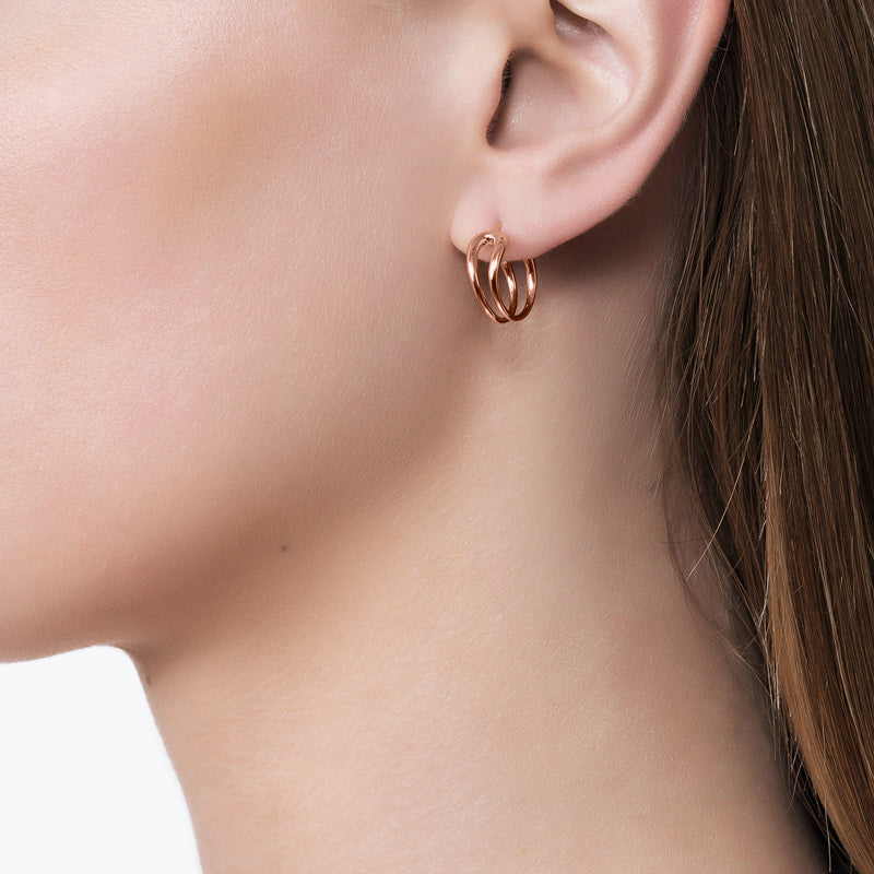 THREAD ROSE GOLD EARRINGS