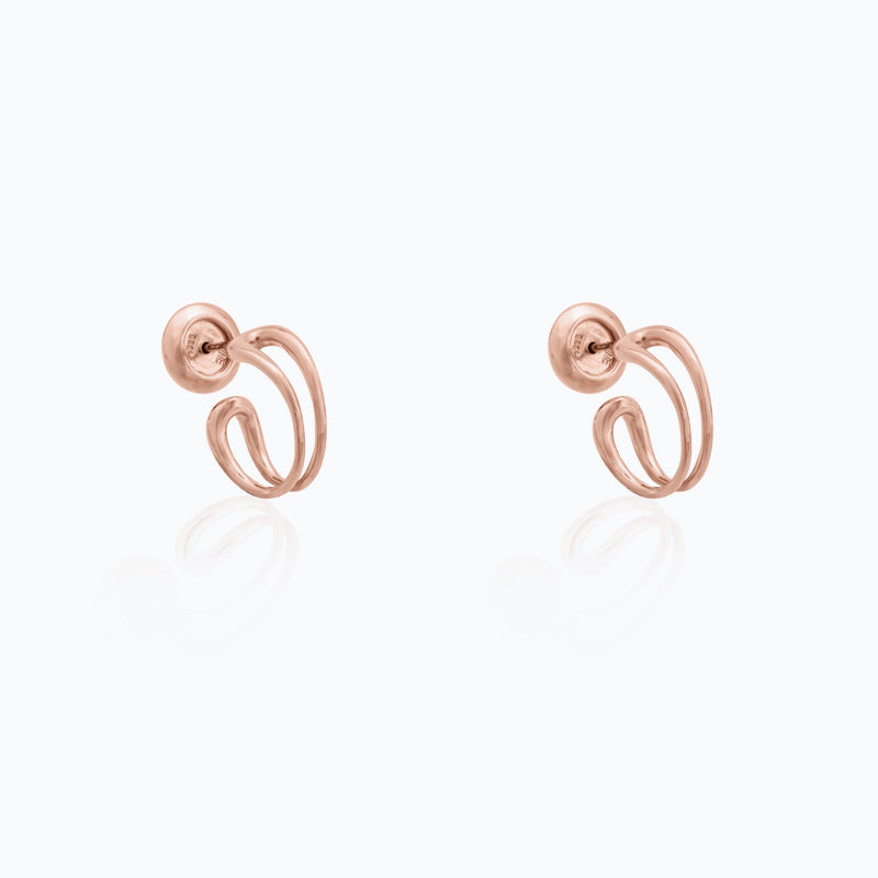 THREAD ROSE GOLD EARRINGS