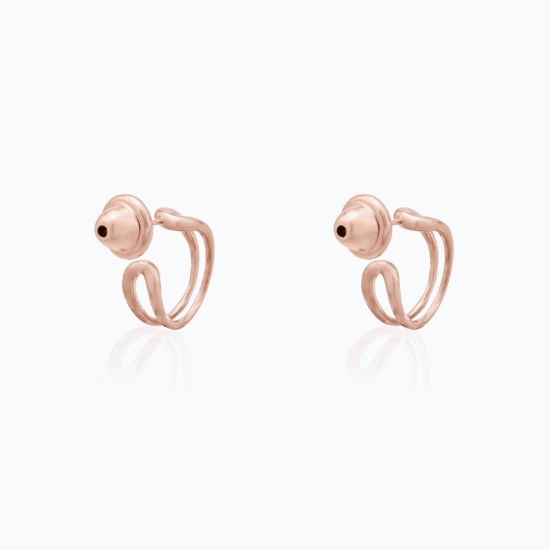 THREAD ROSE GOLD EARRINGS