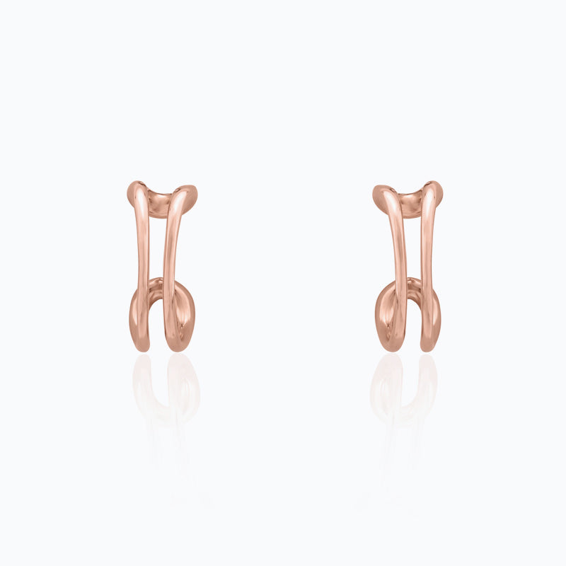 THREAD ROSE GOLD EARRINGS