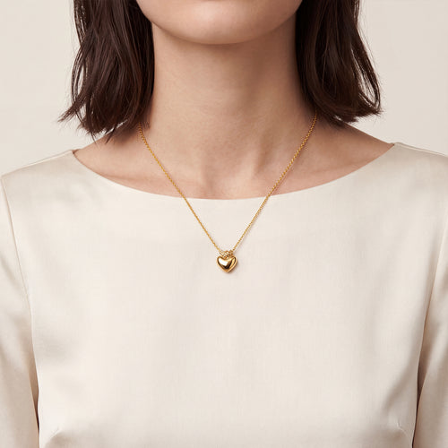 TIED HEART GOLD PENDANT