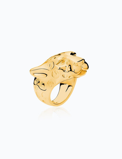 14kt Gold Jaguar Ring with Diamond Collar | AgriJewelry – Chris Chaney