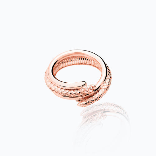 SNAKE ROSE GOLD RING