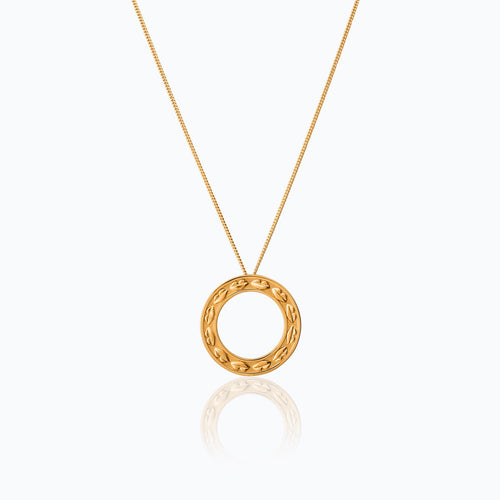BÉSAME GOLD CIRCULAR PENDANT