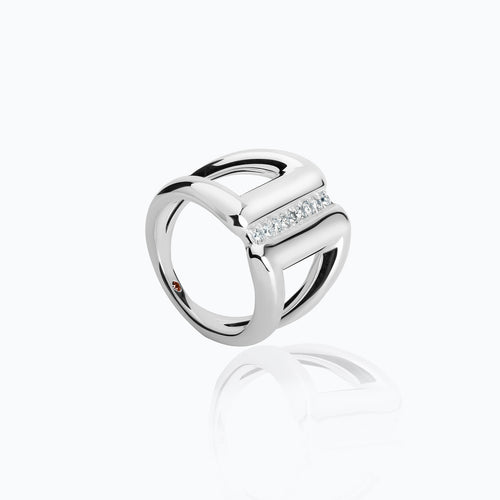 ELETRA V DIAMANTES RING
