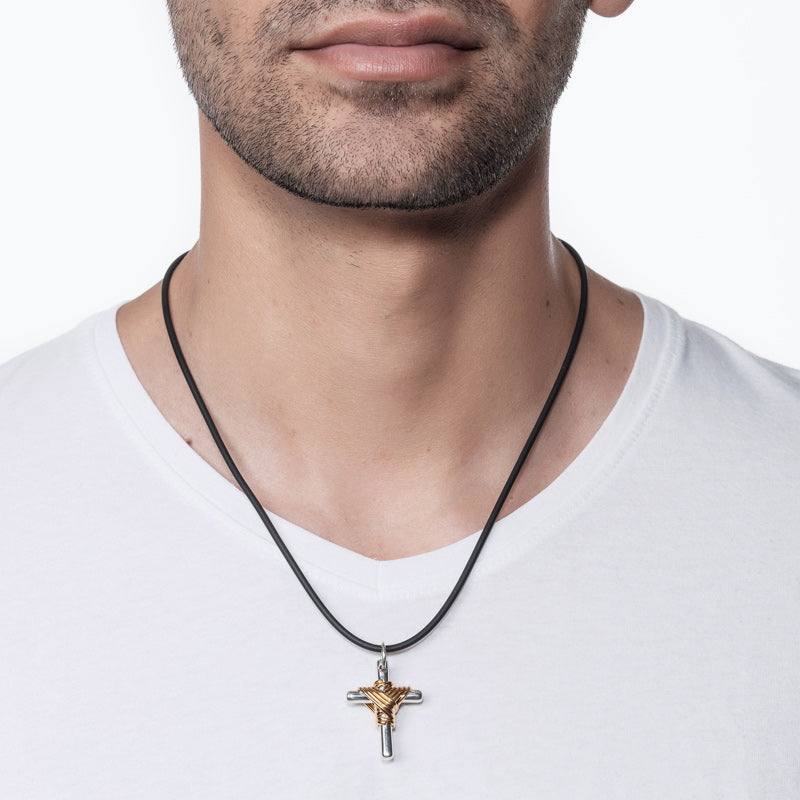 Greek Large Convertible Cross Necklace | Zinnias Gift Boutique