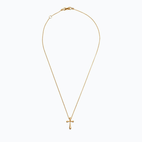 DROP GOLD CROSS PENDANT