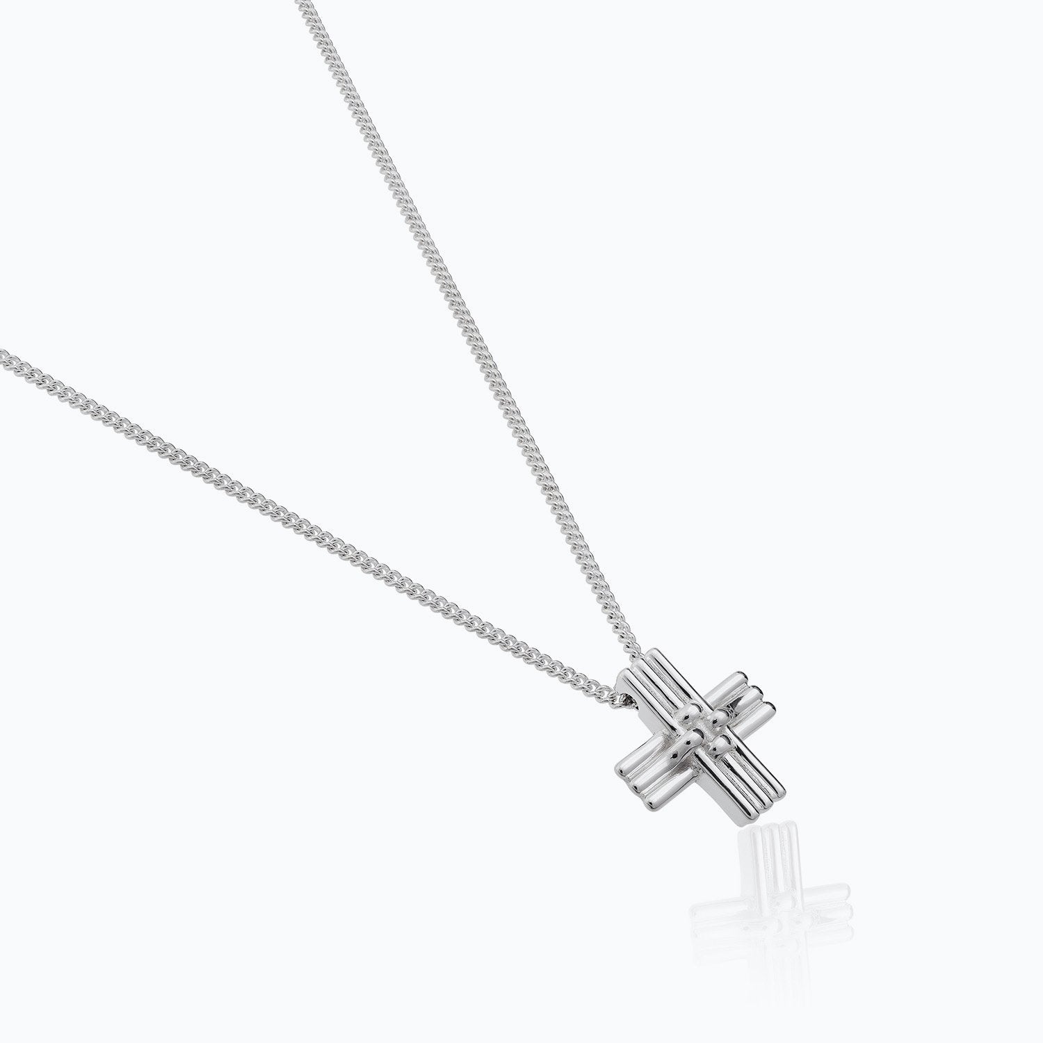 KNITTED CROSS PENDANT 23.6&quot;