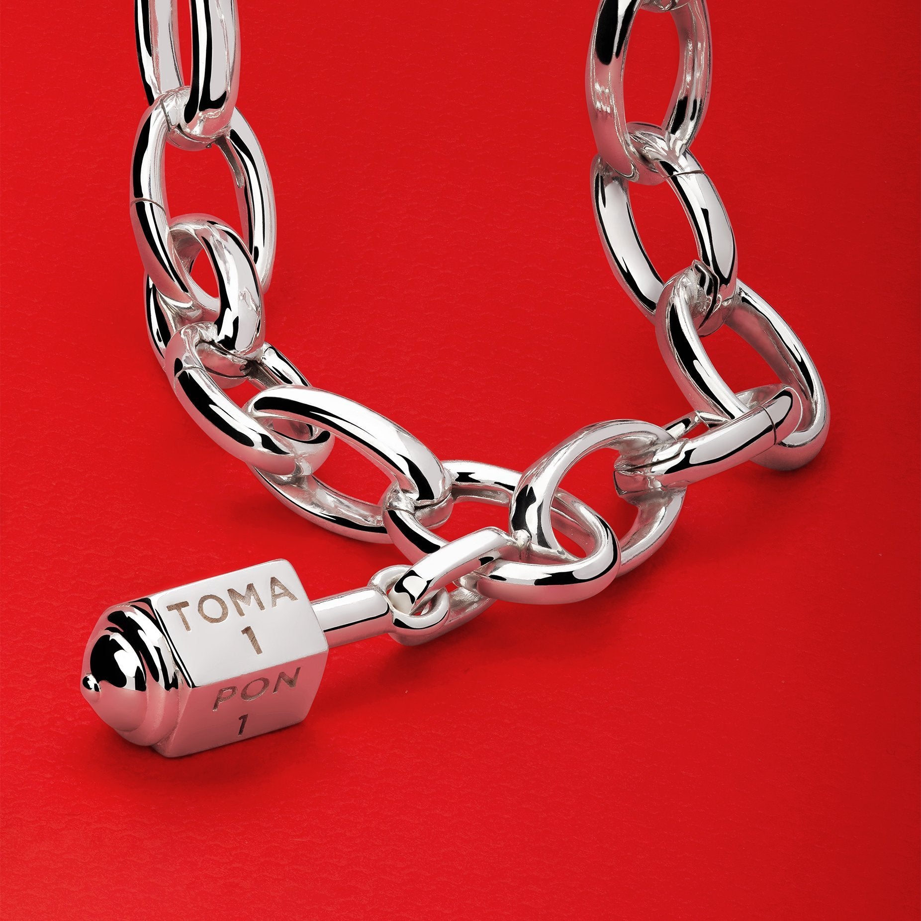 Tiffany & Co Sterling Silver Round Padlock Lock Charm -  Sweden