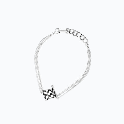 #TANERACING® DOUBLE FLAG CHAIN BRACELET