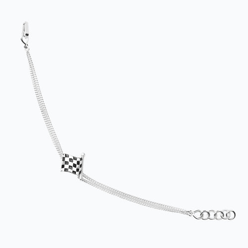 TANE RACING DOUBLE FLAG CHAIN BRACELET